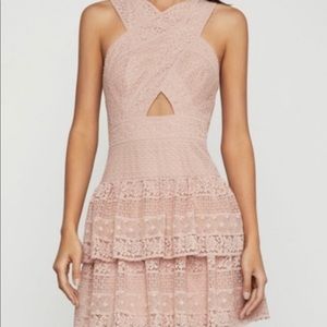Lace BCBG cutout dress with adjustable straps